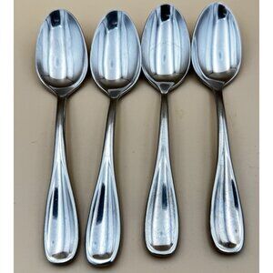 Oneida VOSS 18/0 Heavy Duty Stainless Flatware Glossy Set Of 4 Soup Spoons